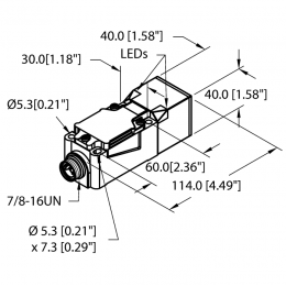 Індуктивний датчик NI20-CP40-FZ3X2-B1131, Turck Індуктивний датчик NI20-CP40-FZ3X2-B1131, Turck