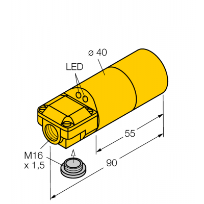 Індуктивний датчик NI30-K40SR-FZ3X2, Turck