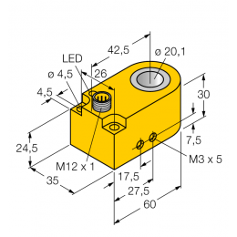 Індуктивний датчик BI20R-W30S-AP6X-H1141, Turck