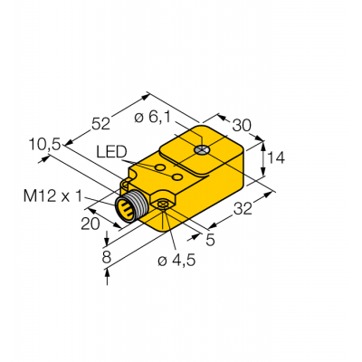 Індуктивний датчик BI6R-Q14-AP6X2-H1141, Turck Індуктивний датчик BI6R-Q14-AP6X2-H1141, Turck