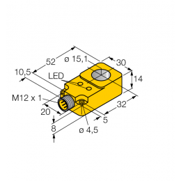 Індуктивний датчик BI15R-Q14-AN6X2-H1141, Turck