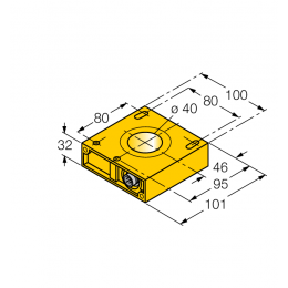 Індуктивний датчик NI40R-, Turck