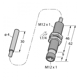 Індуктивний датчик BI1.5-EH04-0.3-M12-SIU-H1141, Turck