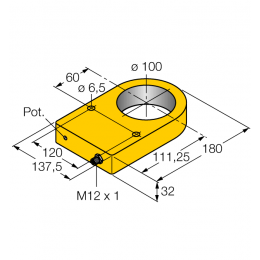 Індуктивний датчик NI100R-S32XL-2LU-H1141/S950, Turck