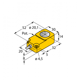 Індуктивний датчик BI20R-Q14-LU, Turck