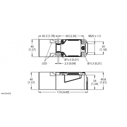 Індуктивний датчик NI40U-CP40-VP4X2, Turck