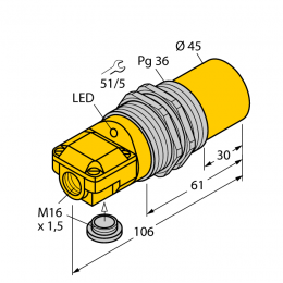 Індуктивний датчик NI40-G47SR-VP4X2, Turck