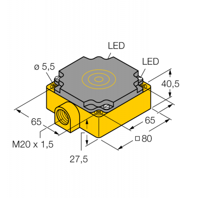 Індуктивний датчик NI50-CP80-VP4X2, Turck