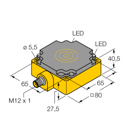 Індуктивний датчик BI40-CP80-VP4X2-H1141, Turck