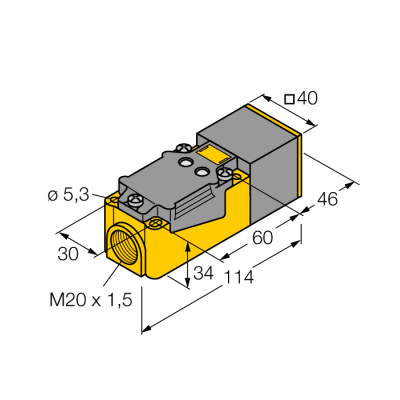Індуктивний датчик NI20NF-CP40-VN4X2, Turck