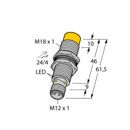 Індуктивний датчик NI12U-M18M-VP4X-H1141, Turck