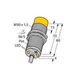 Індуктивний датчик DNI20U-M30-AP4X2, Turck