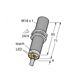 Індуктивний датчик DTBI5U-M18E-AP4X3, Turck