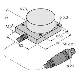 Індуктивний датчик NI40-CQ80/S1102 5M, Turck