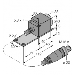 Індуктивний датчик NI25-CQP40/S1102 5M, Turck