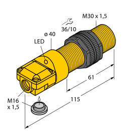 Індуктивний датчик NI15-P30SR-AP6X, Turck Індуктивний датчик NI15-P30SR-AP6X, Turck