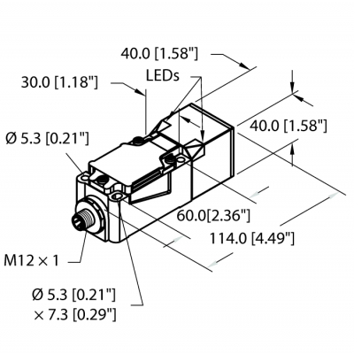 Індуктивний датчик BI15U-CP40-AP6X2-H1141, Turck