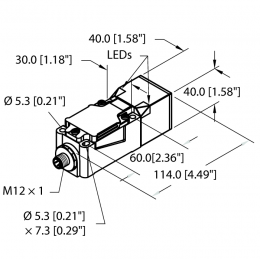 Індуктивний датчик NI40U-CP40-AP6X2-H1141, Turck