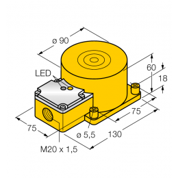 Індуктивний датчик NI100U-K90SR-VP4X2, Turck