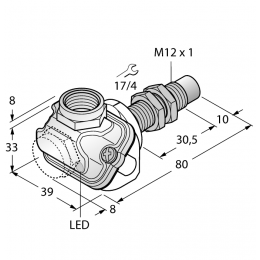 Індуктивний датчик NI10U-EM12WDTC-AP6X, Turck