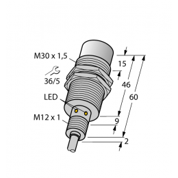 Індуктивний датчик NI30U-EM30WD-AN6X, Turck Індуктивний датчик NI30U-EM30WD-AN6X, Turck