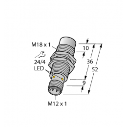 Індуктивний датчик NI15U-EM18WD-AN6X-H1141, Turck Індуктивний датчик NI15U-EM18WD-AN6X-H1141, Turck
