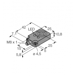 Індуктивний датчик BI8U-Q10-AP6X2-V1131, Turck