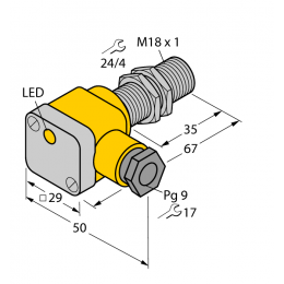 Індуктивний датчик BI5-EG18SK-Y1X, Turck
