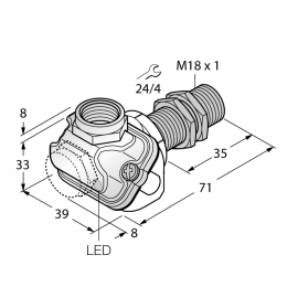 Індуктивний датчик BI5-EM18WDTC-Y1X, Turck
