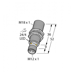 Індуктивний датчик BI5-EM18-Y1X-H1141, Turck