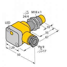 Індуктивний датчик NI10-G18SK-Y1X, Turck