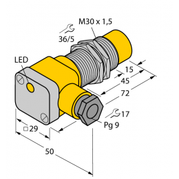 Індуктивний датчик NI15-G30SK-Y1X, Turck Індуктивний датчик NI15-G30SK-Y1X, Turck