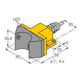 Індуктивний датчик NI4-DSU35-2ADZ30X2, Turck