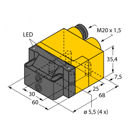 Індуктивний датчик NI4-DSU26TC-2ADZ30X2, Turck