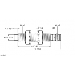 Індуктивний датчик NI3-EG08-AN6X-V1131, Turck