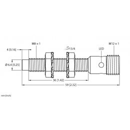 Індуктивний датчик NI3-EG08-AN6X-H1341, Turck