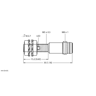 Індуктивний датчик BI1-EG05K-AP6X-V1331, Turck