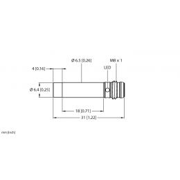 Індуктивний датчик NI3-EH6.5K-AN6X-V1131, Turck