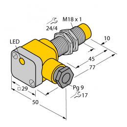 Індуктивний датчик NI10-G18SK-AN6X, Turck