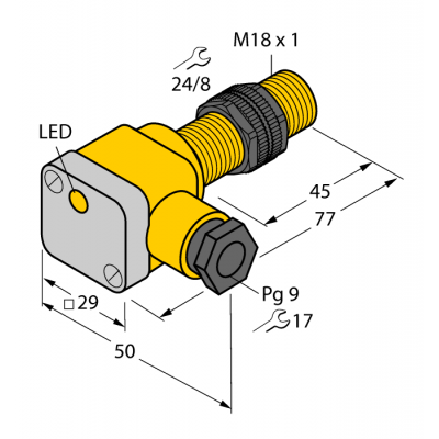 Індуктивний датчик NI10-P18SK-AP6X, Turck Індуктивний датчик NI10-P18SK-AP6X, Turck